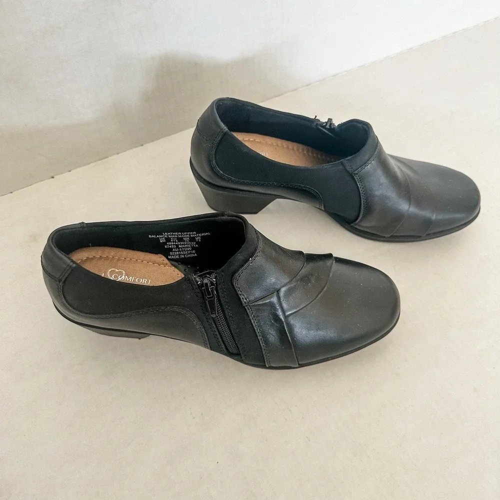 I Love Comfort Womens Black Shoes Size‎ 9 Leather Upper Dress Shoes